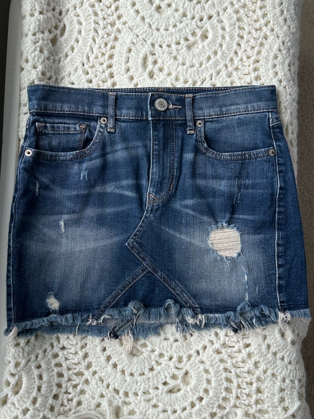 Express Denim Mini Skirt